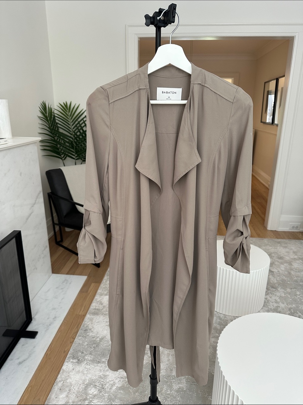 Aritzia Babaton Taupe Trench Coat